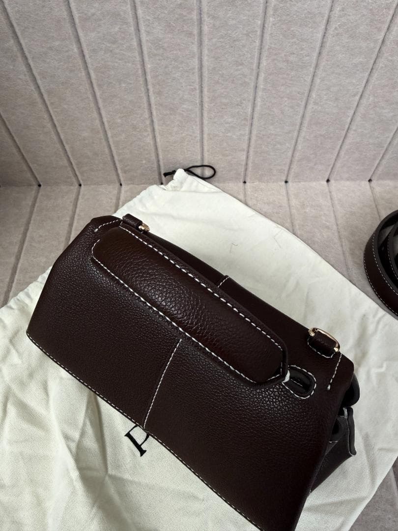 POLENE Mokki Mini エボニーテクスチャード 2WAY バッグ