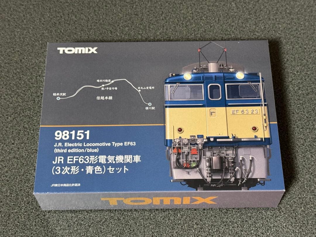 TOMIX 98151 JR EF63形電気機関車（3次形・青色）セット