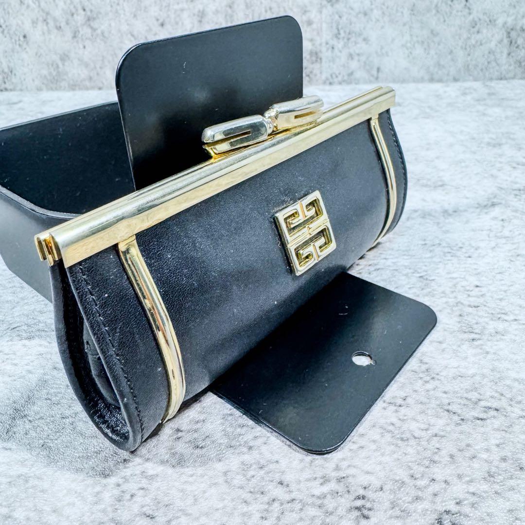 ヴィンテージ‼️ ジバンシィ ジバンシー ガマ口 財布 ブラック 黒