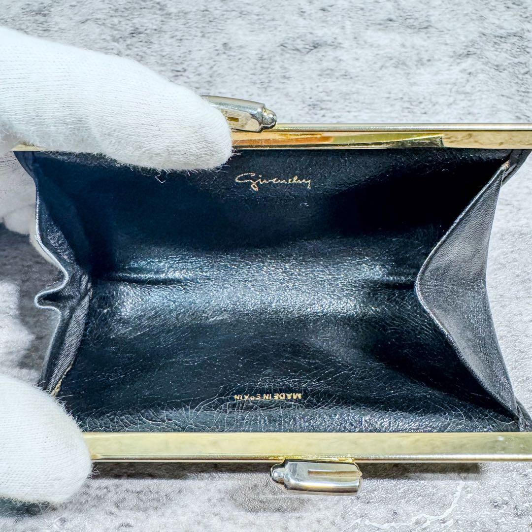 ヴィンテージ‼️ ジバンシィ ジバンシー ガマ口 財布 ブラック 黒