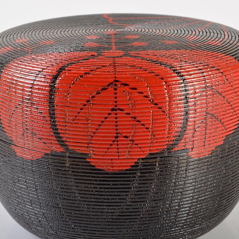 茶道具　加賀蒔絵師　中谷秀斉作　寿輪棗　共箱　V　R6440