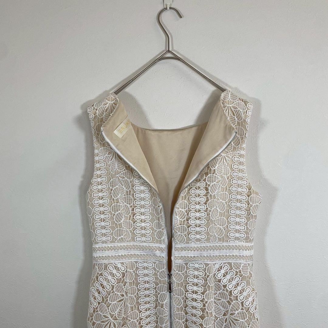 美品【エルケイ】総レースマーメイドワンピースドレス ノースリーブ パーティー