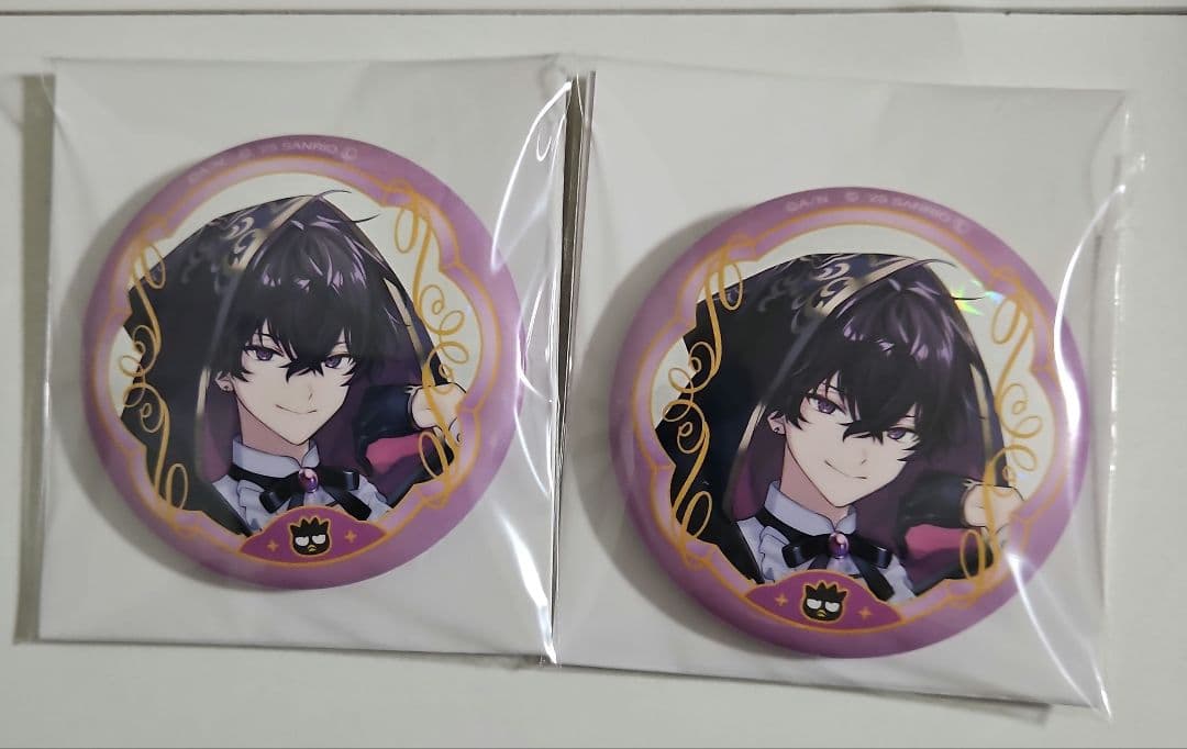 佐伯イッテツ サンリオコラボ 缶バッジ3個 等身×2 ミニキャラ×1 送料