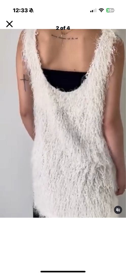 efu EATHER SLEEVELESS TOP ホワイトF