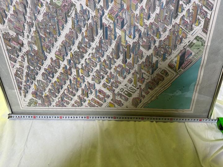 【額入り】MIDTOWN MANHATTAN 鳥瞰図