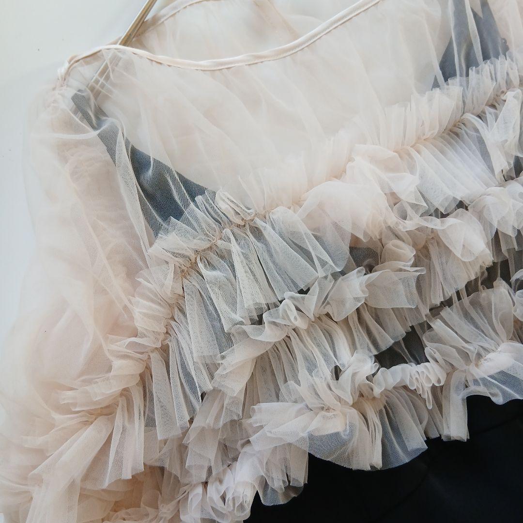 ANDRESD ボリュームソフトチュールドレス オケージョン ワンピース M