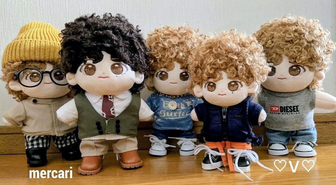 BTS ジョングク ジミン テヒョン ぬいぐるみ用 ちびぬい ぬい服 15