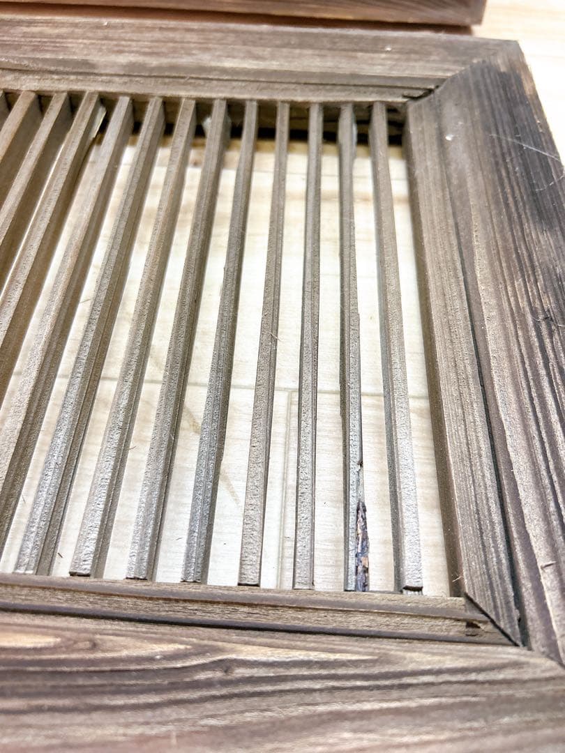 組子細工 木製 欄間 建具 明り取り 古旅館 正面玄関欄間 レトロ 格子窓 2