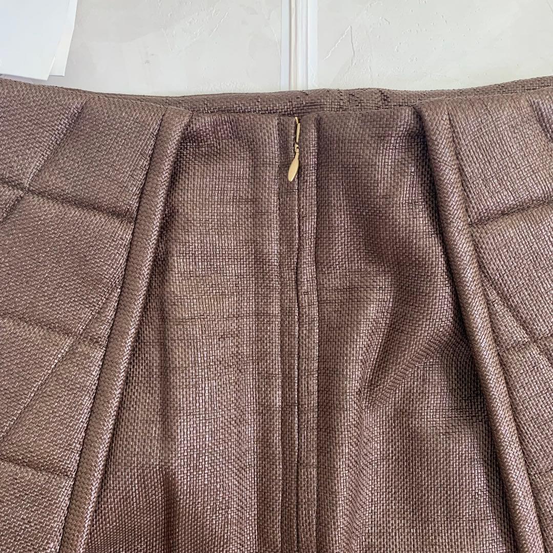 フミカウチダ　RAFFIA WAIST PAD MIDDLE SKIRT