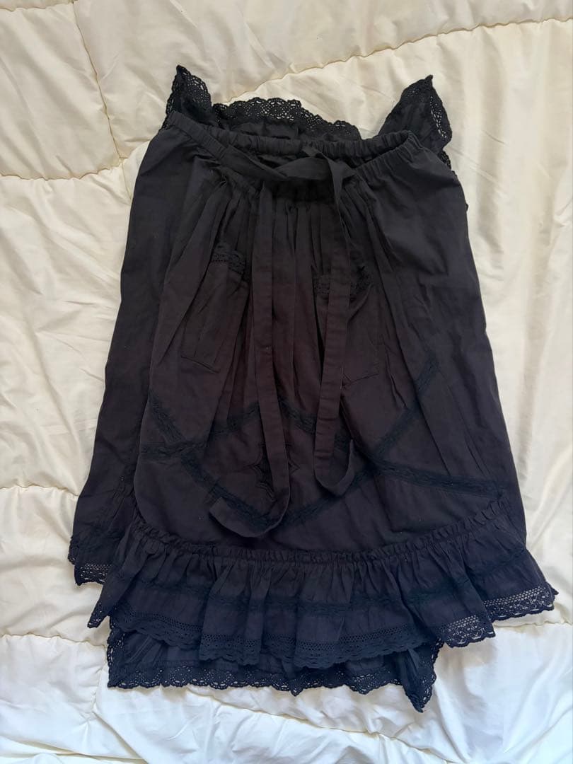 スカート crinklecrinklecrinkle rebuild apronskirt