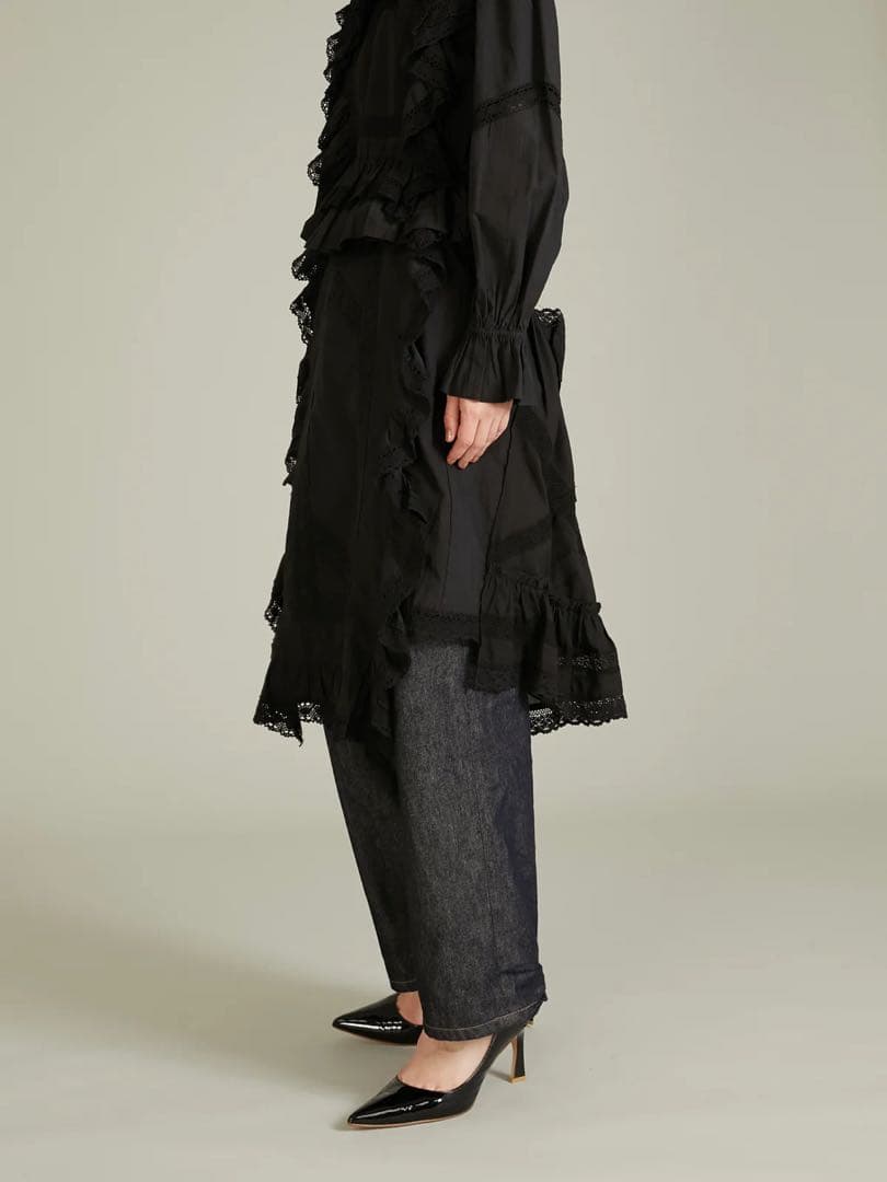 スカート crinklecrinklecrinkle rebuild apronskirt