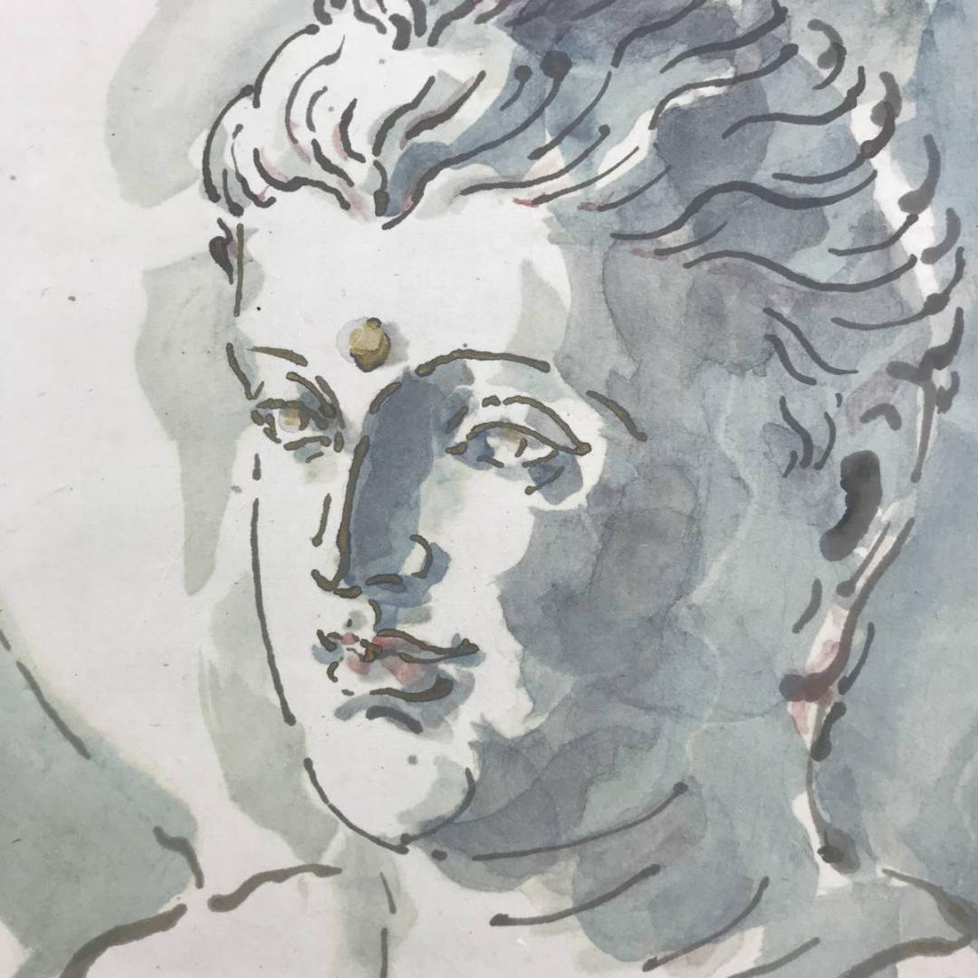 作者不詳/建蛇羅の釋尊図/仏立像（ガンダーラ仏）健邏/名家