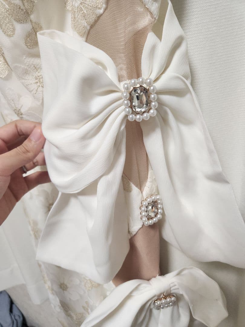 ROBE de FLEURS♡M♡フラワーレース×リボンワンショルダーミニ♡