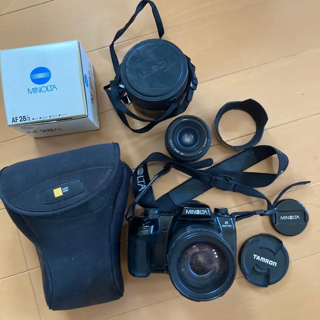 MINOLTA α 507si フィルム一眼レフカメラ レンズ2本セット