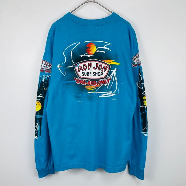 90年代 激レアロンジョンRONJON シングルステッチTシャツターコイズ