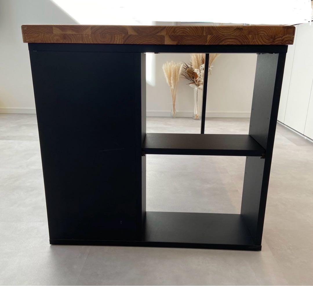 ダイニングテーブル 150cm 無垢　天然木　収納付き　テーブル