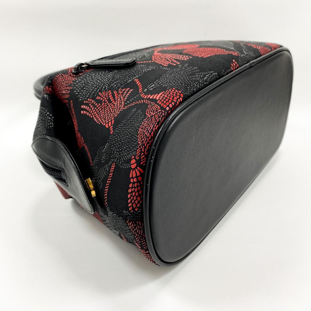 印傳屋 INDEN-YA ベネッセージ 房柄 ハンドバッグ 甲州印伝 鹿革