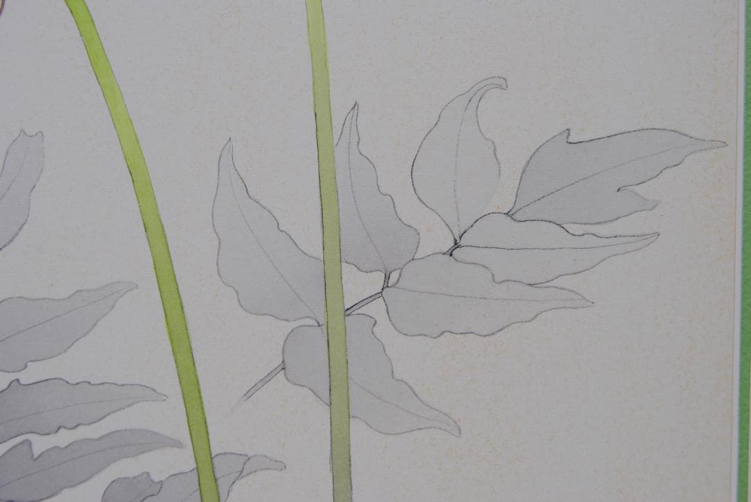 山本敏雄 彼岸花 曼殊沙華 秋 花の絵 絵画 静物画 水彩画