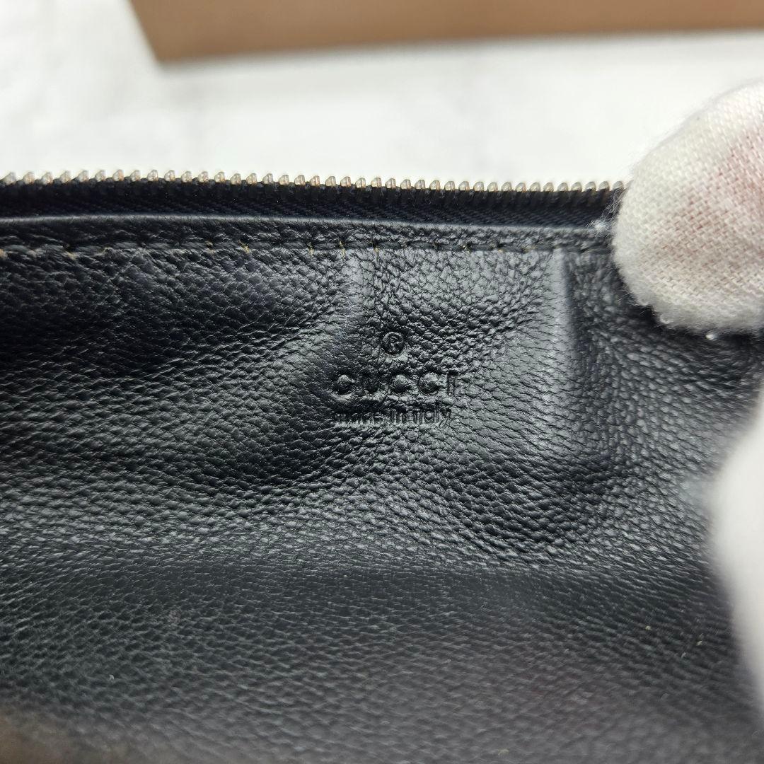 未使用に近い】 GUCCI ペンケース 筆箱 GG インプリメ ブラック 黒