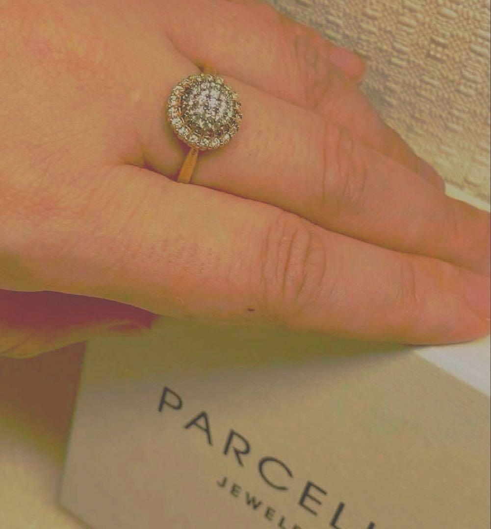 パーセルジュエリー ダイヤモンド ポンポネモザイク リング　12.5号