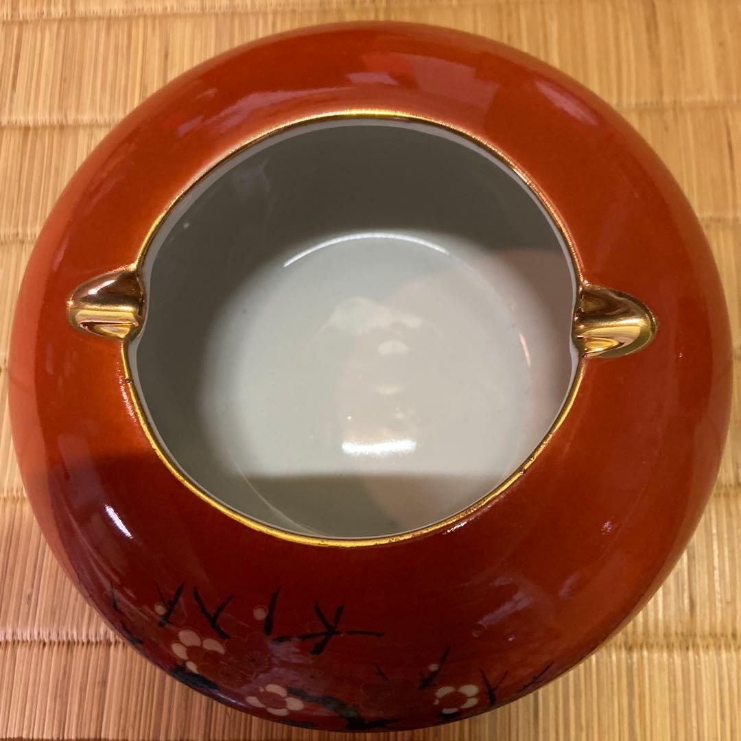 蔵出し！昭和レトロ【 飾り皿・花入・灰皿・皿立て・松梅菊 】金彩4点