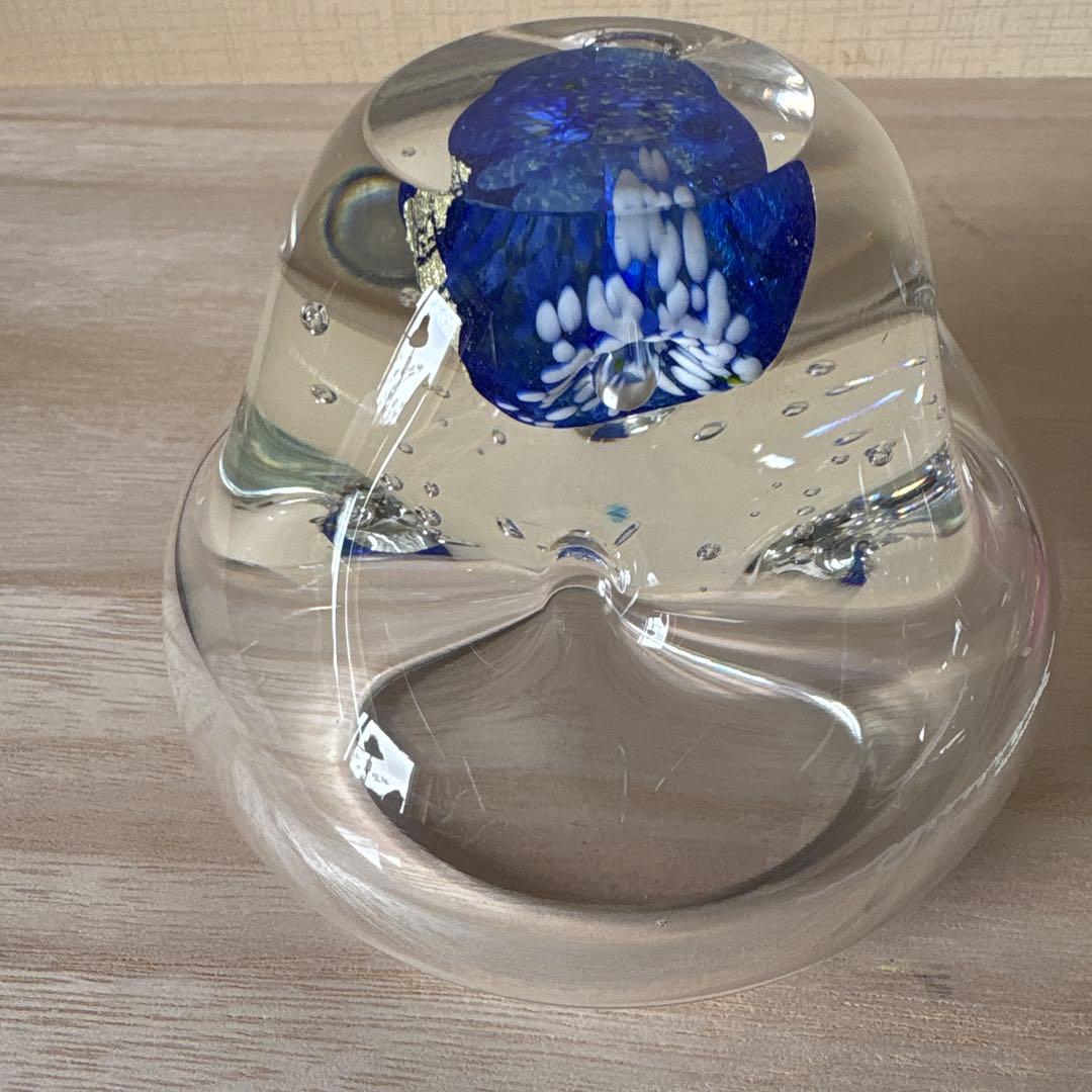 ガラス 黒木国昭 小鉢 ペーパーウェイト 花器