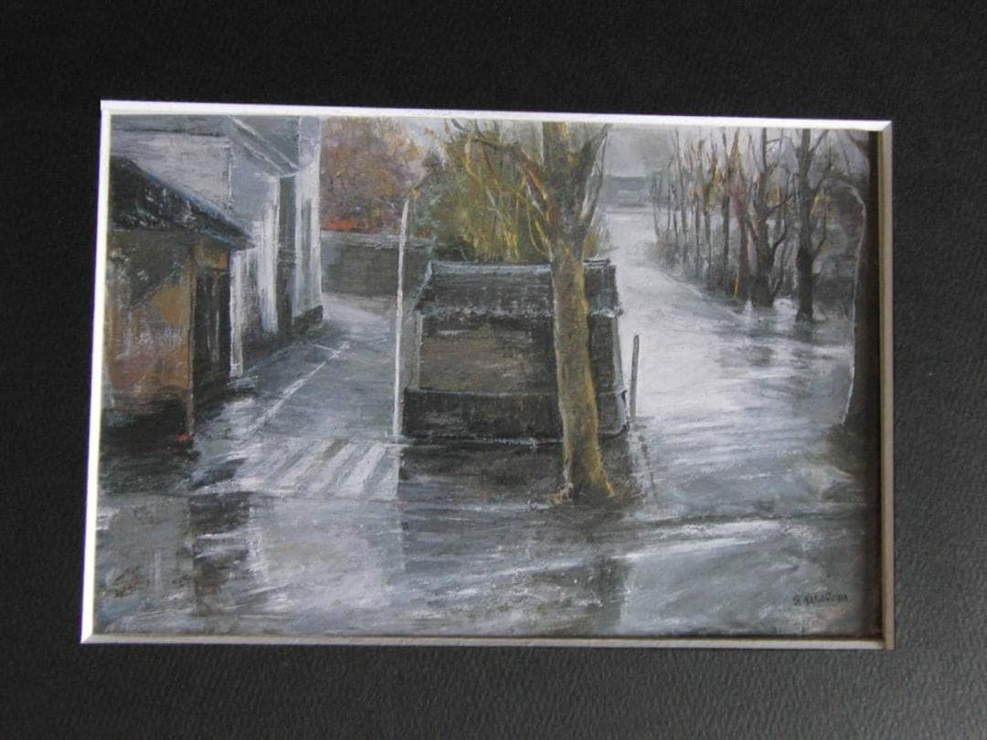 中川澄子、【雨の朝】、希少な額装用画集より、新品額装付