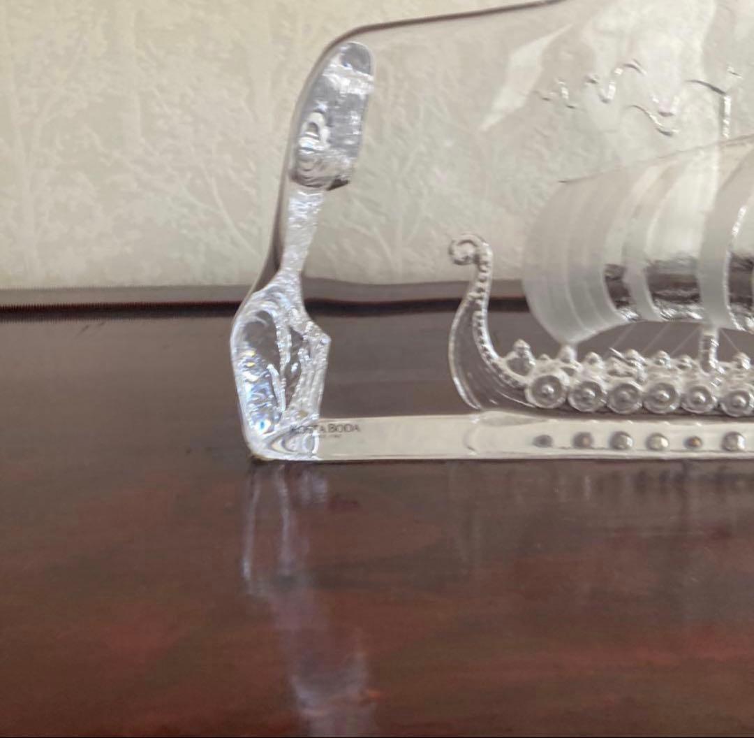 北欧 KOSTA BODA コスタボダ クリスタルガラス 船の彫刻 - メルカリ