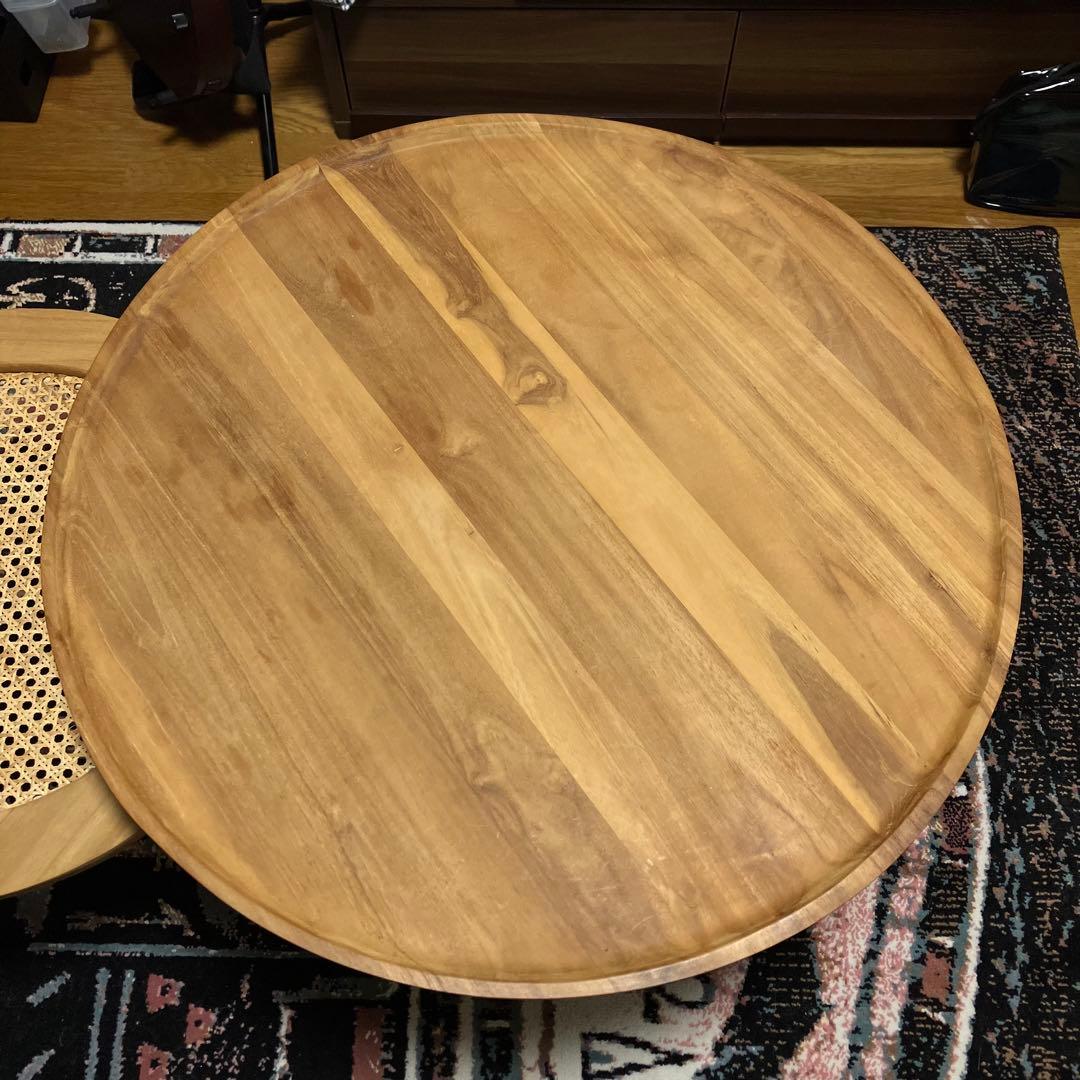 ノーウェアライクホーム KUURO ネストテーブル チーク材 ウッド テーブル