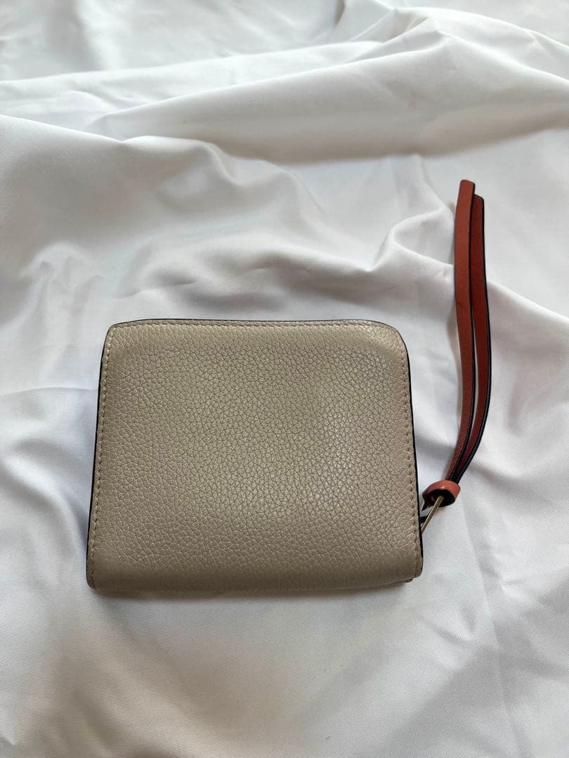 LOEWE 二つ折り財布 ベージュ/オレンジ 正規品