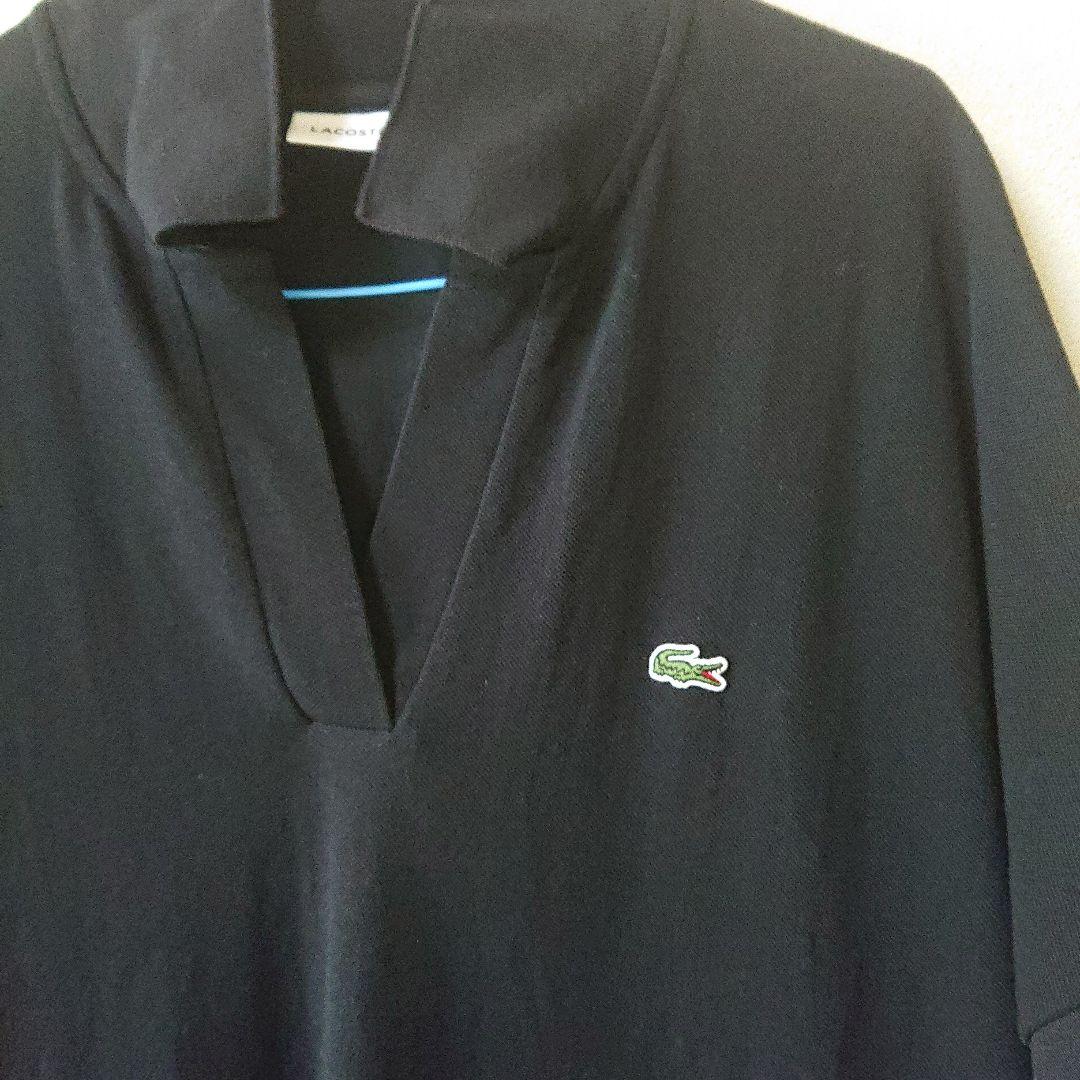 LACOSTE ラコステ スキッパー ネック ポロシャツ ブラック
