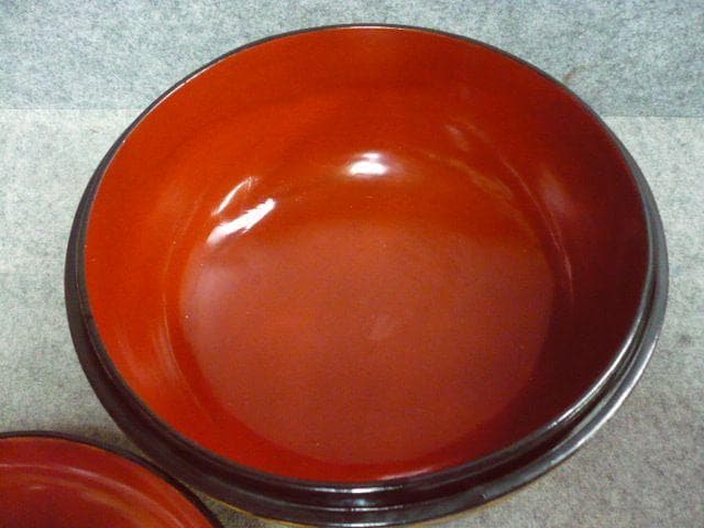 黒塗 蒔絵 菊唐草図 飯櫃 [B31520]