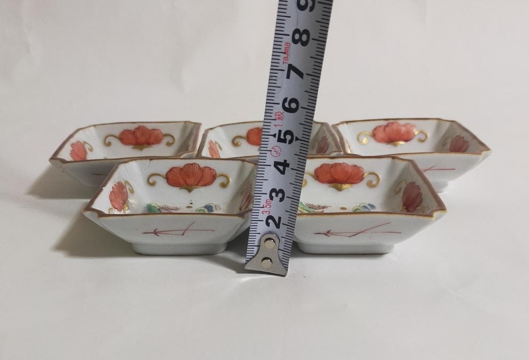 古代南京錦絵小皿五枚