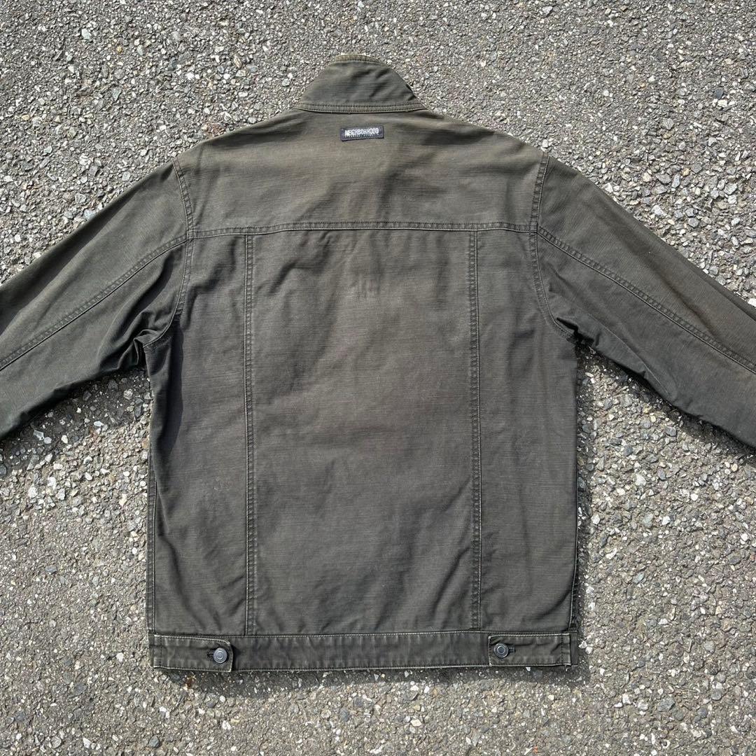 フェード ネイバーフッド レタリング刺繍 スウィングトップ コットンジャケット