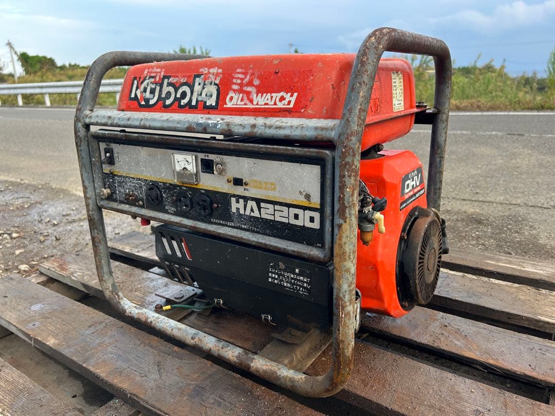 宮崎　クボタ　発電機 60Hz 2.2KVA HA2200 100V ゼネレータ