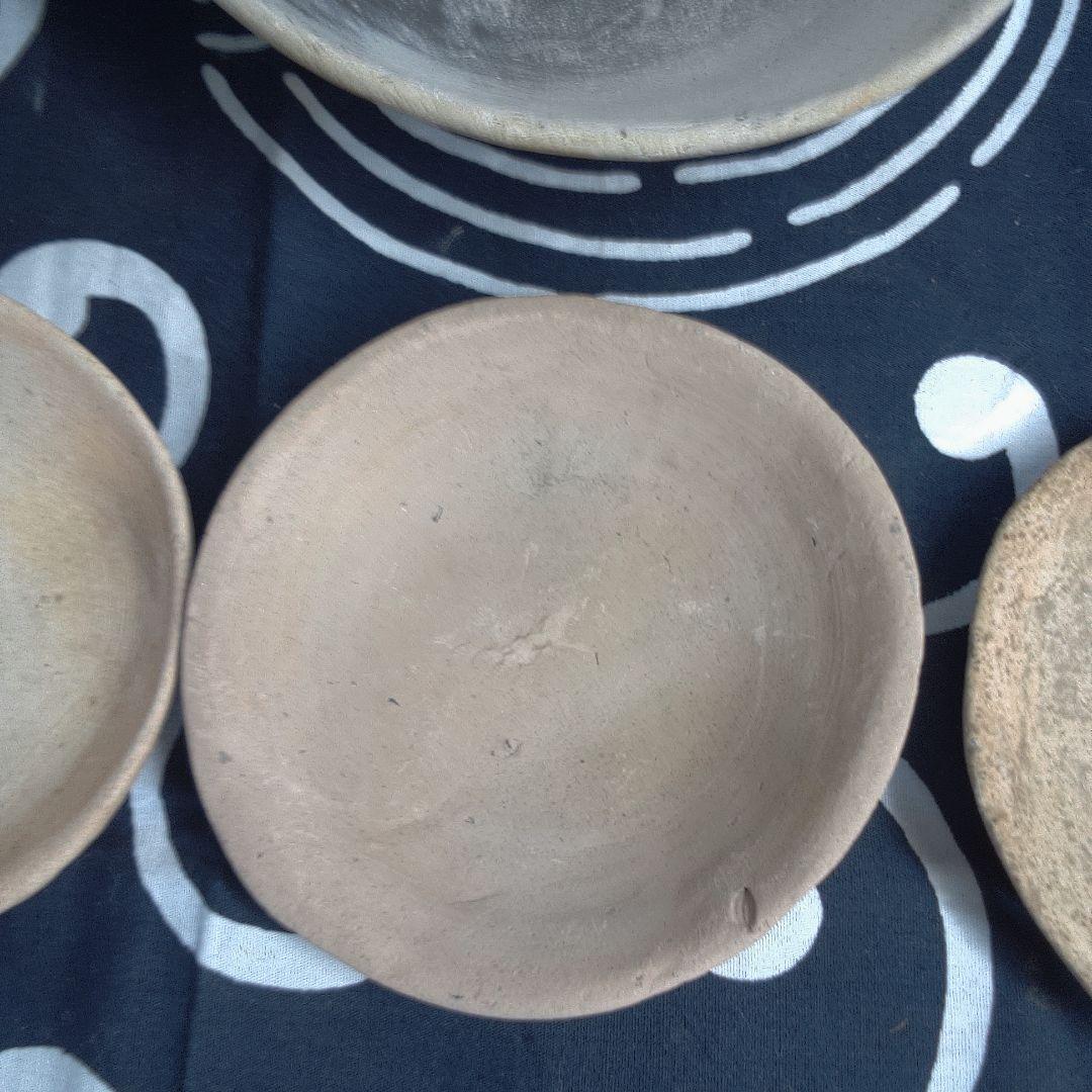 骨董１ 陶器製丸型皿5個セット中古