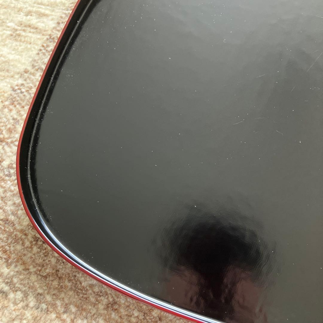 漆器のアソベ 尺2サイズ 卓上膳×5客】天然木製 クツワ型 布目