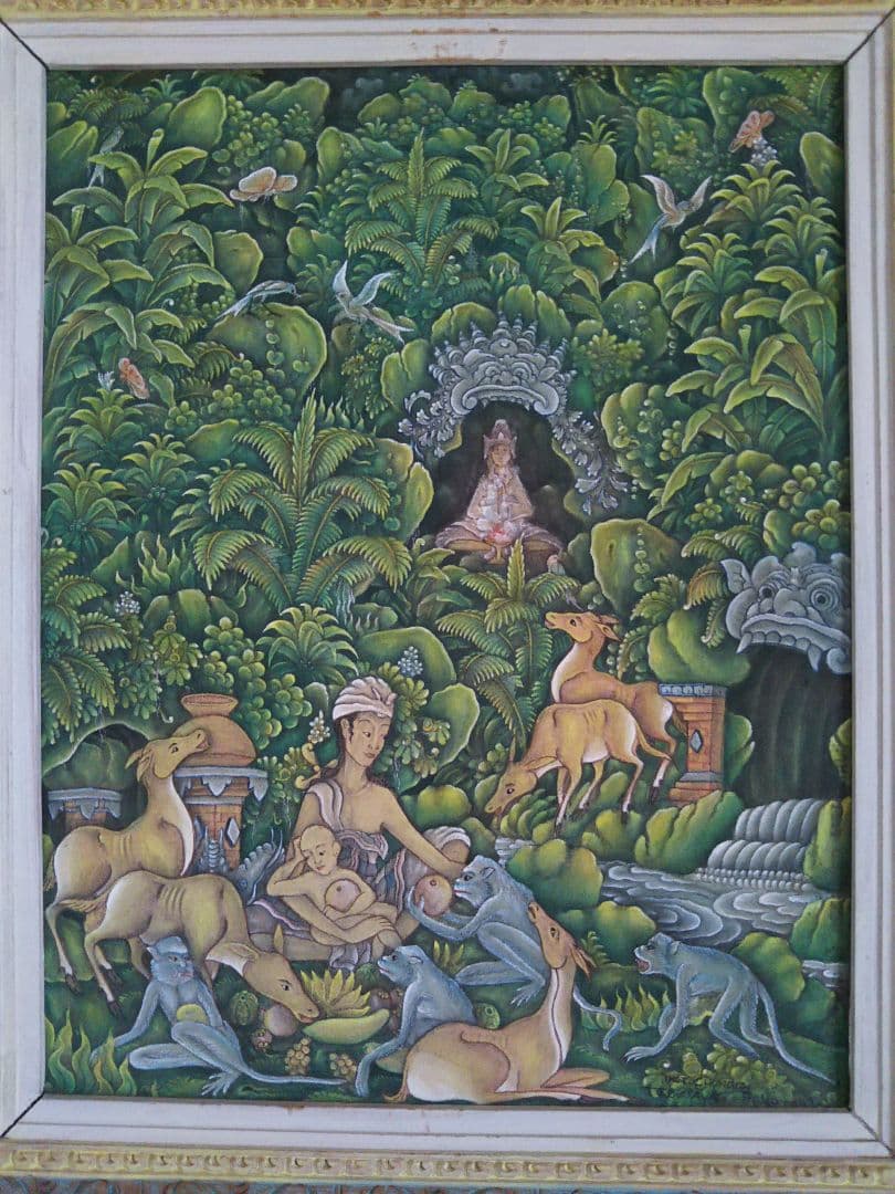 BALI島の絵（アンティーク、アート。）