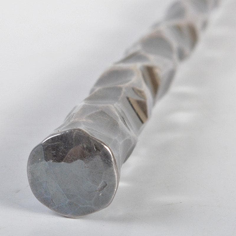 鶴岡鉦次郎　銀製　SILVER刻印　鎚目　匙　約36g　共箱　M　R4329