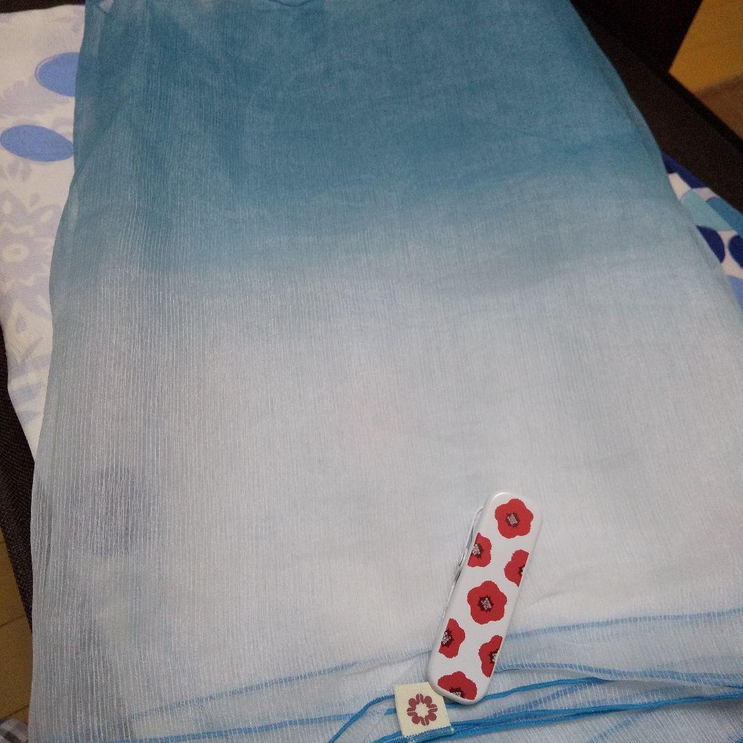 撫松庵ドット浴衣&レース半幅帯、兵児帯 ※美品