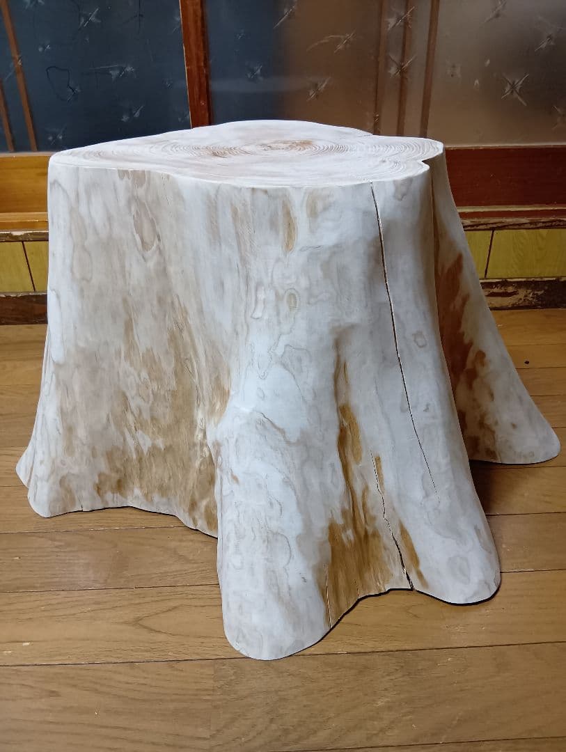 椅子　ひのき　切り株　丸太　サイドテーブル　檜