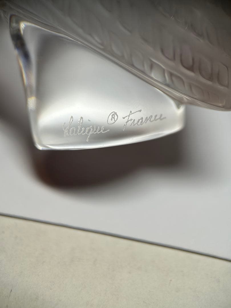 LALIQUE ラリック フクロウ クリスタル 置物 箱・冊子付き