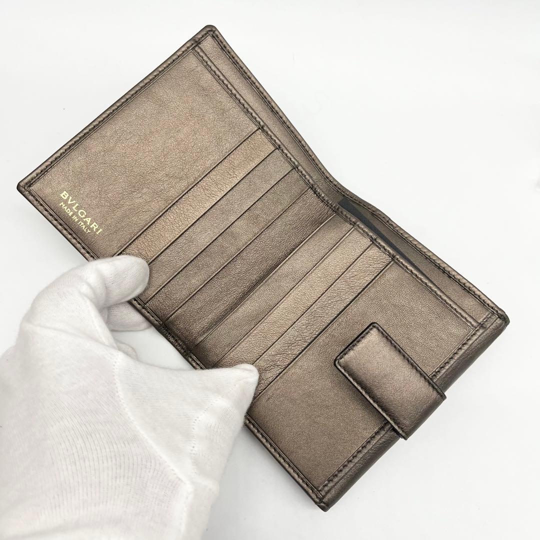 ✨未使用級✨希少✨ブルガリ チャンドラ レザー 3つ折り財布 ゴールド