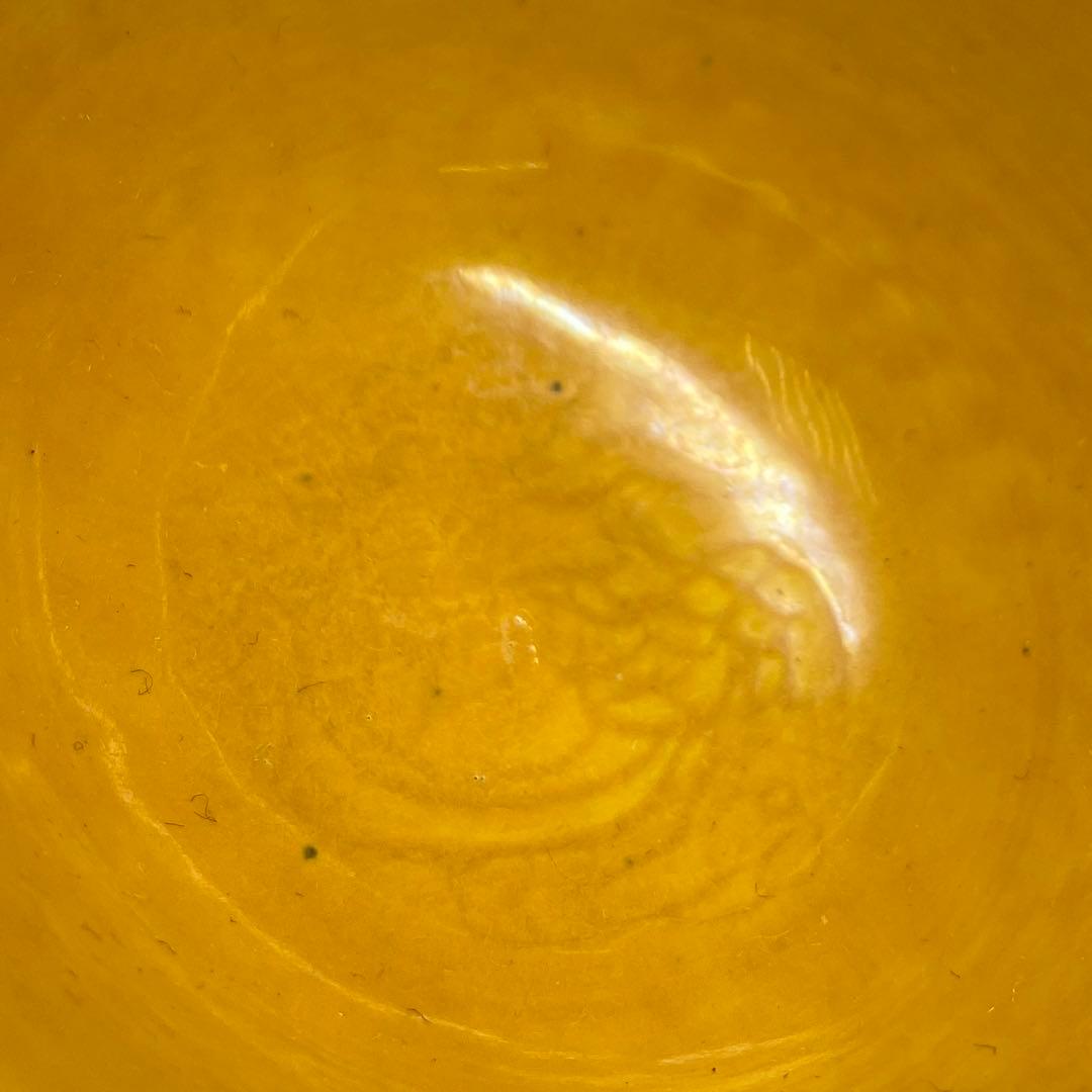 中国美術　大明成化年製緑,黄杯　2客タサオ　高さ約9.5cm 東N7-1007②