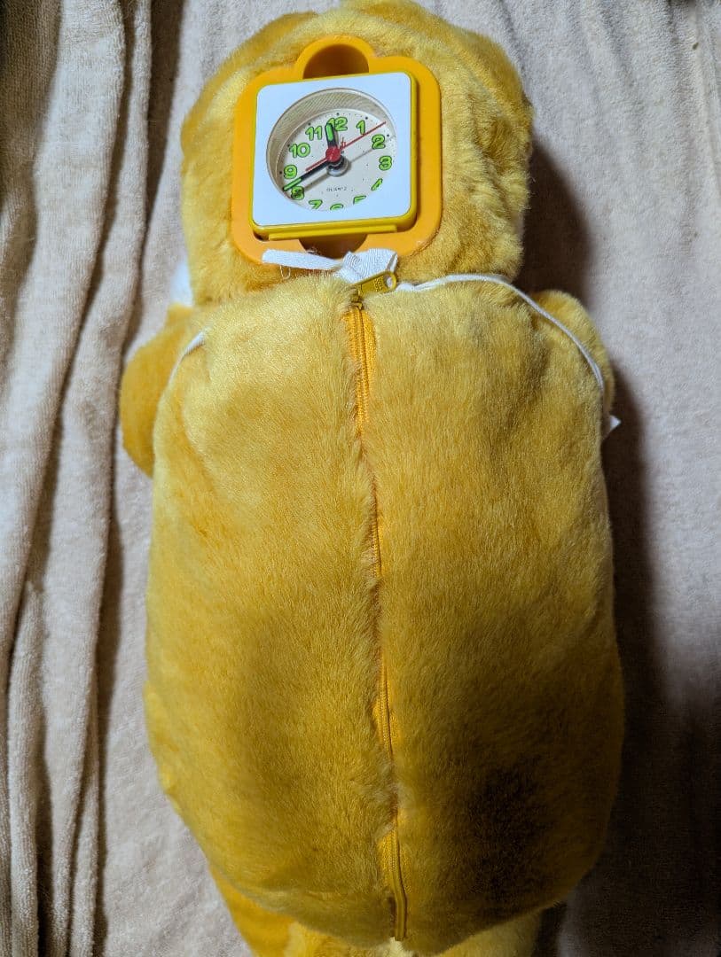 当時物レア　日清どん兵衛　菊池桃子　きつねぬいぐるみ 時計付き