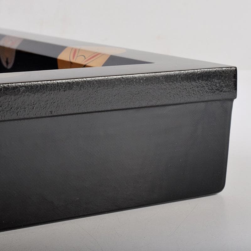 茶道具 輪島塗 蒔絵職人 日野拓也作 玉兎蒔絵 炉縁 共箱 M R8986B