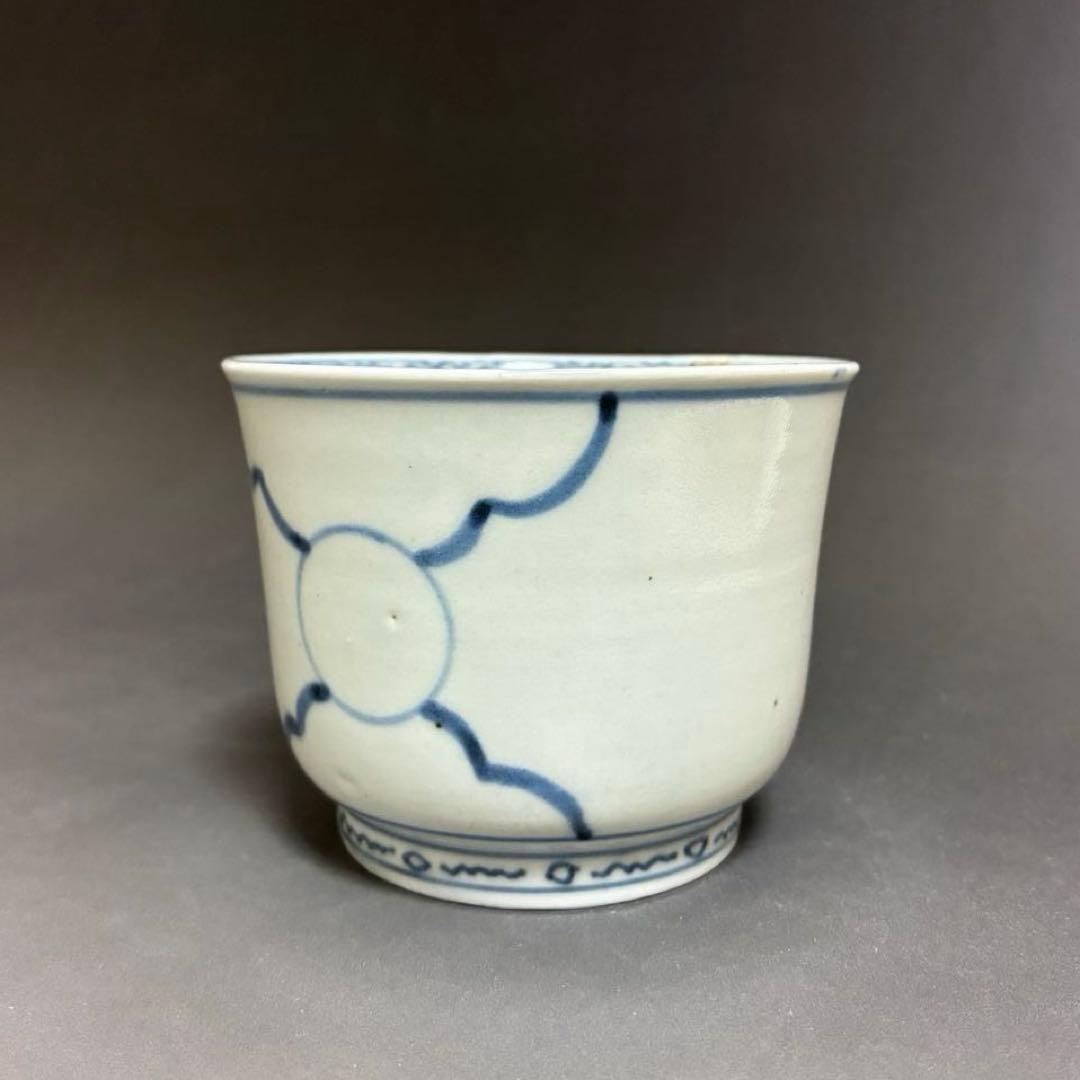 古伊万里　素地文蕎麦猪口　無傷完品　くらわんか手