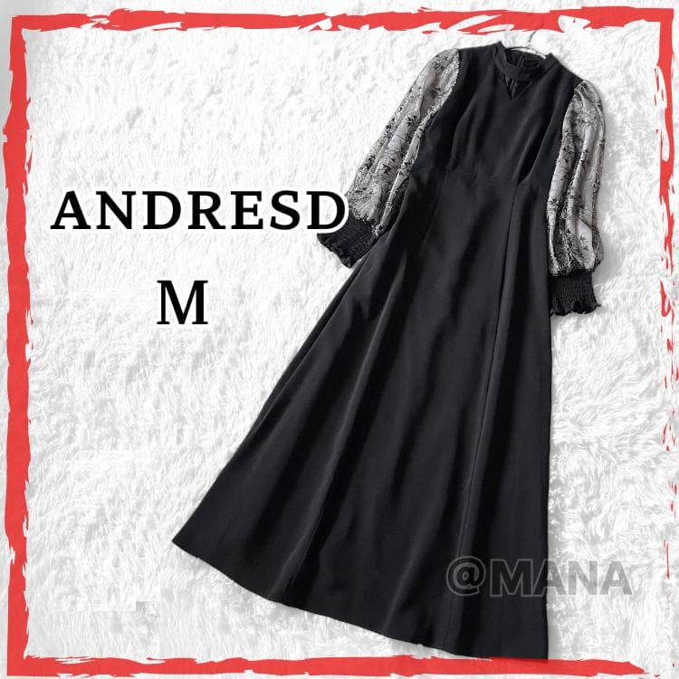 じゅじゅん ANDRESD スリーブエンブロイダリードレス