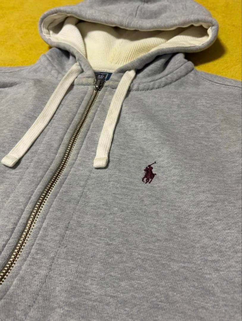 【美品】Polo by Ralph Lauren グレー サーマルパーカー