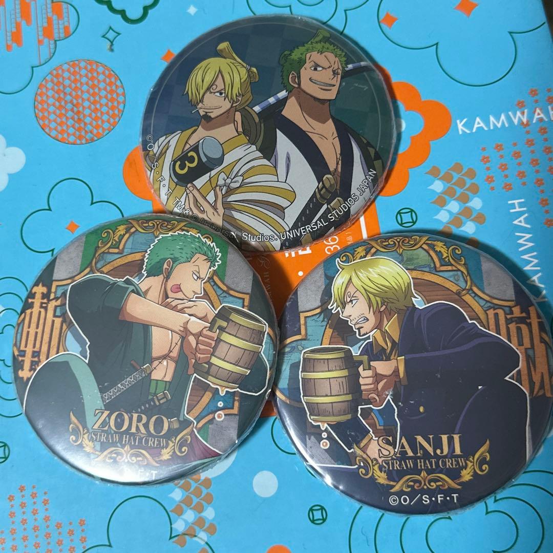 ONE PIECE 缶バッジ2個セットゾロ&サンジ